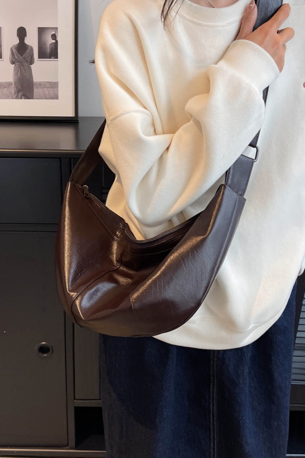 PU Leather Sling Bag - Fashorio