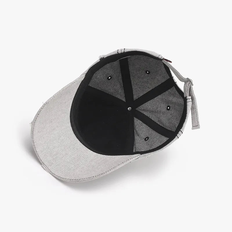 Distressed Letter Embroidered Baseball Cap - Fashorio