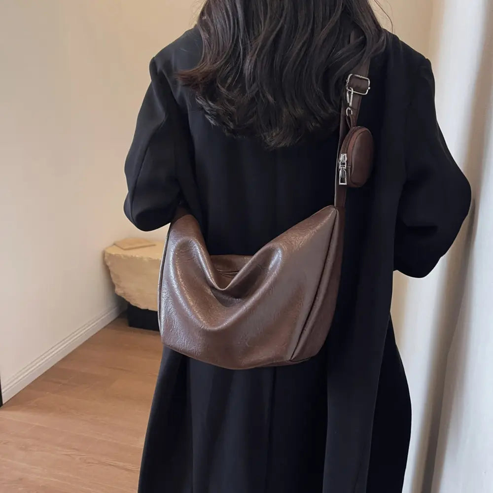 PU Leather Crossbody Bag with Small Purse - Fashorio