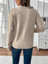 Heart V-Neck Long Sleeve Sweater - Fashorio