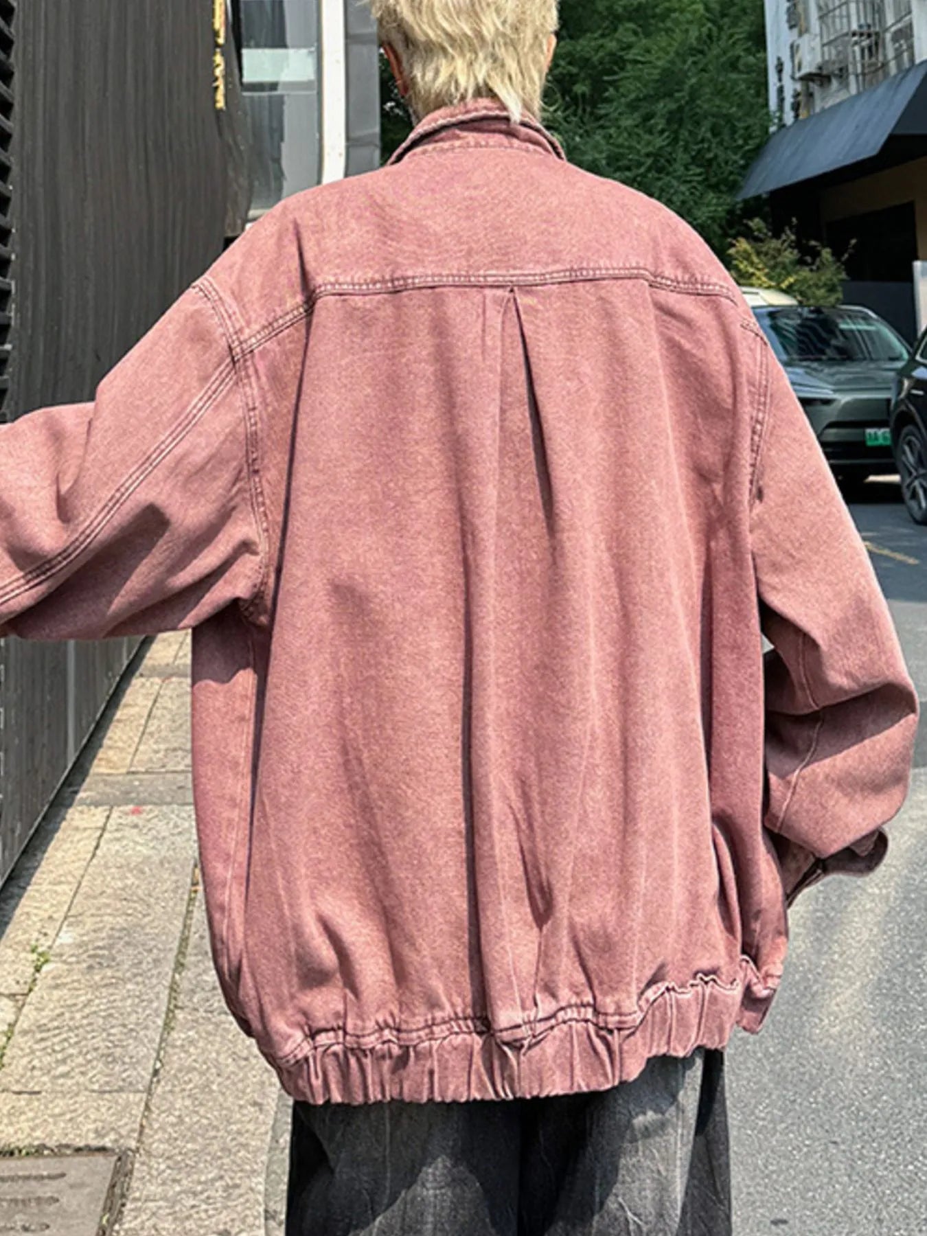 Men's Plus Size Button Up Long Sleeve Denim Jacket - Fashorio