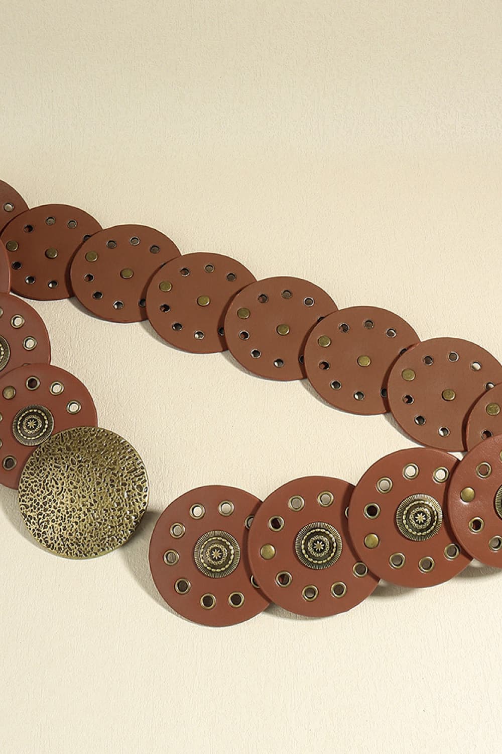 Round Shape PU Leather Belt - Fashorio