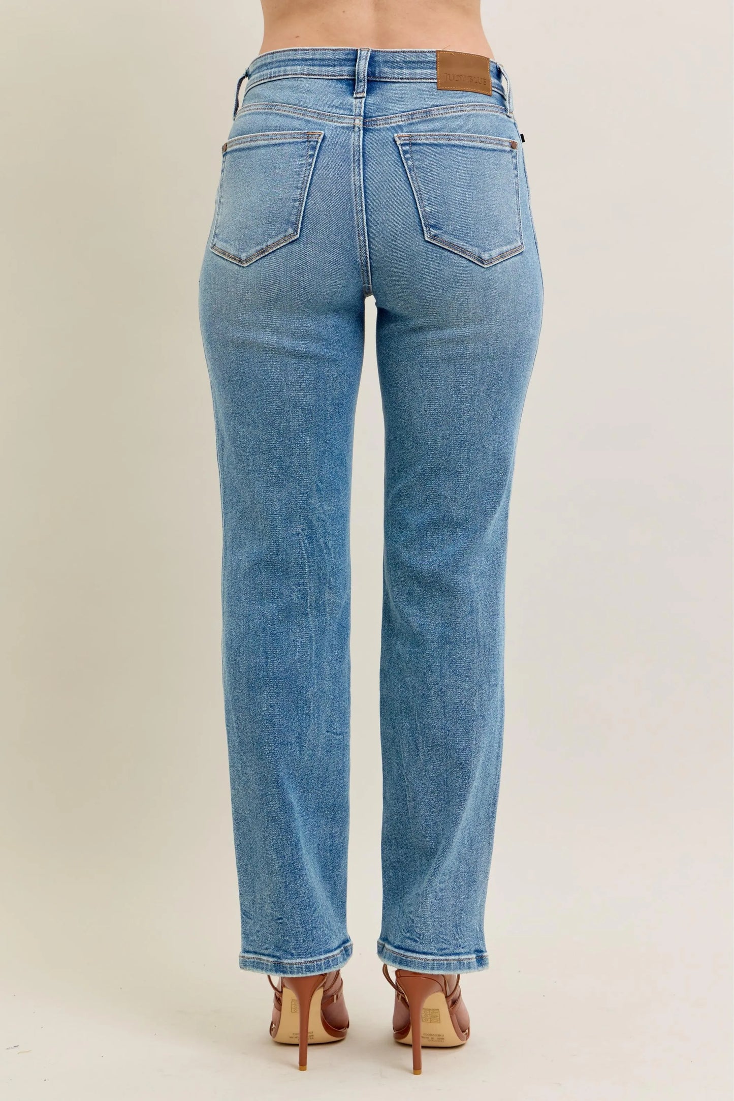 Judy Blue Full Size Hw Vintage Straight Jeans Plus Size - Fashorio
