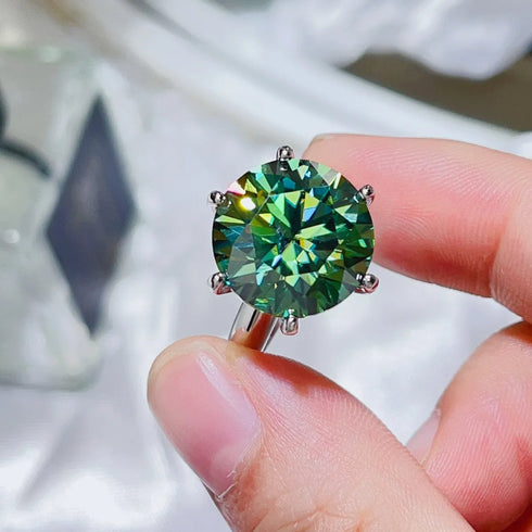 10 Carat Moissanite 925 Sterling Silver Ring - Fashorio