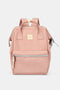 Himawari Water Resistant Canvas Backpack Bag with Side Pockets Pink One Size - Fashorio