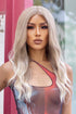 13*2" Lace Front Wigs Synthetic Long Wave 24" 150% Density in Medium Blonde Highlights - Fashorio