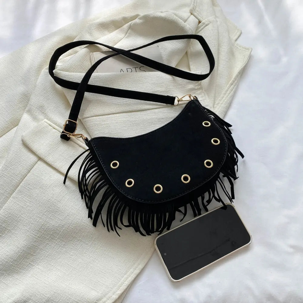 Fringe Detail Crossbody Bag - Fashorio