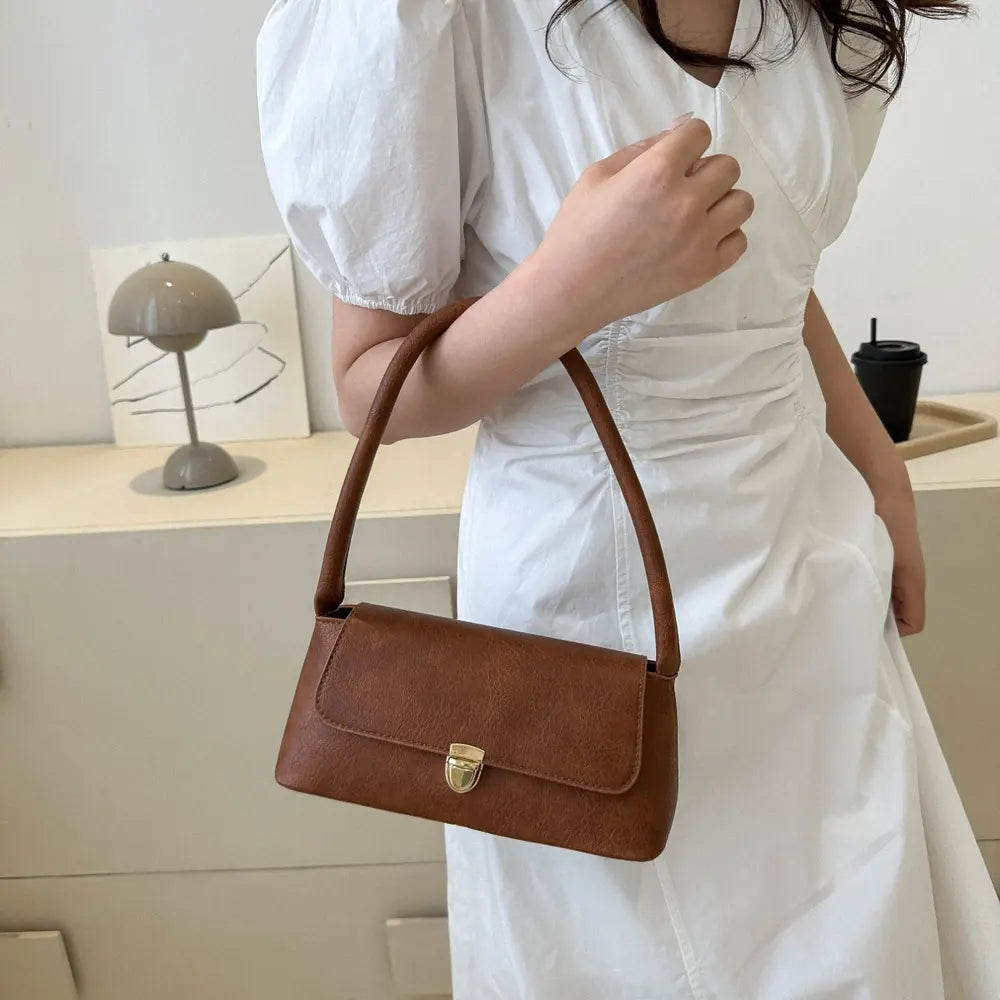 PU Leather Shoulder Bag - Fashorio