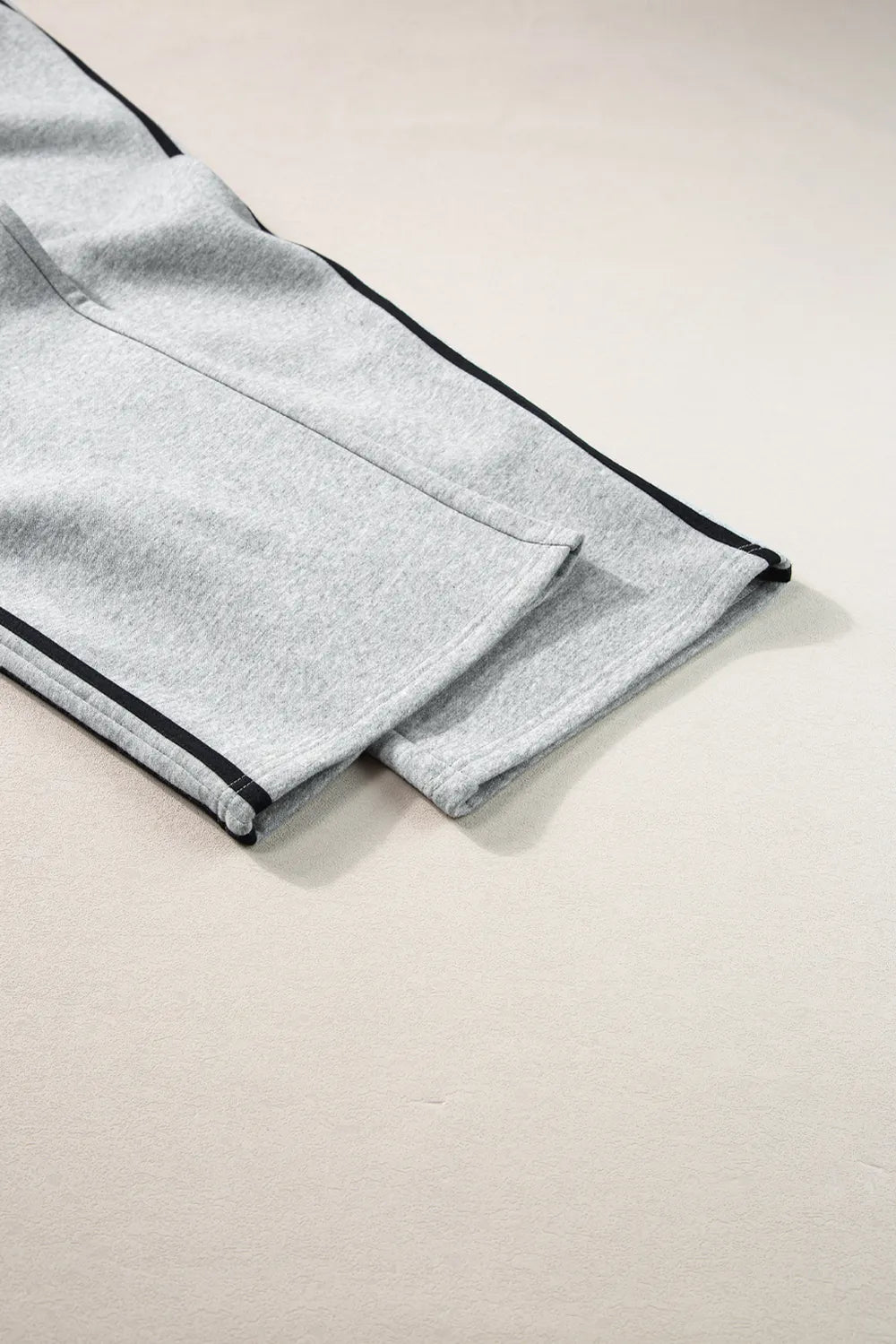 Side Striped Round Neck Top and Pants Active Set - Fashorio
