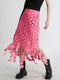 Fringe Midi Skirt Pink - Fashorio