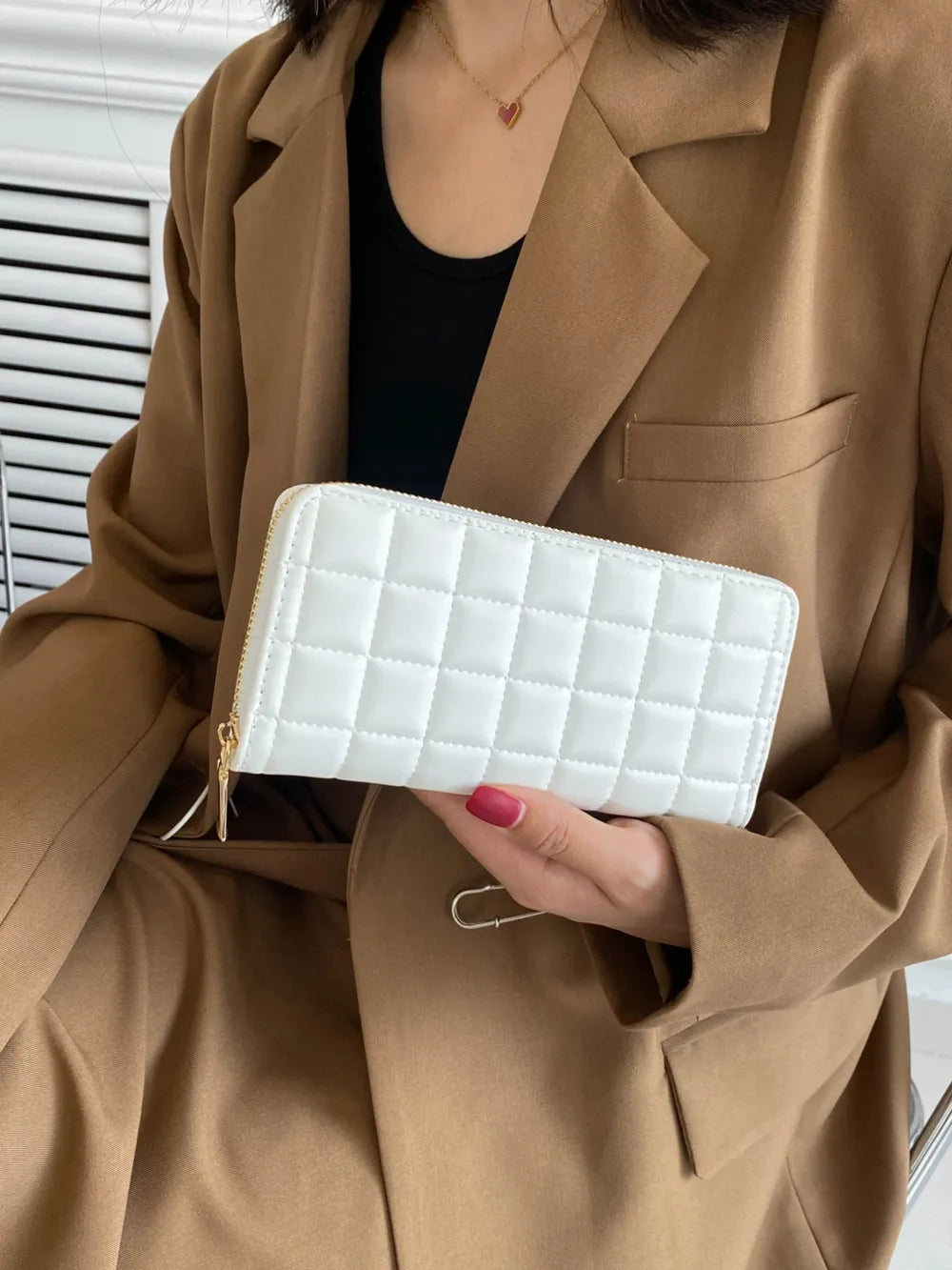 PU Leather Solid Color Wallet - Fashorio