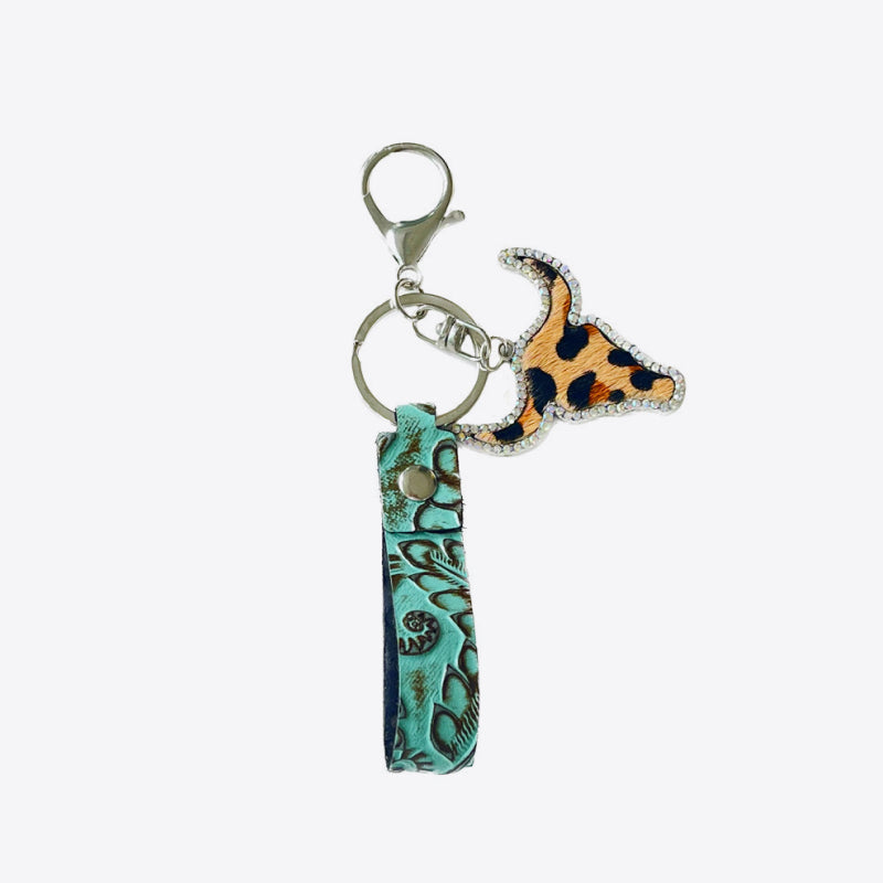 Rhinestone Bull Keychain - Fashorio
