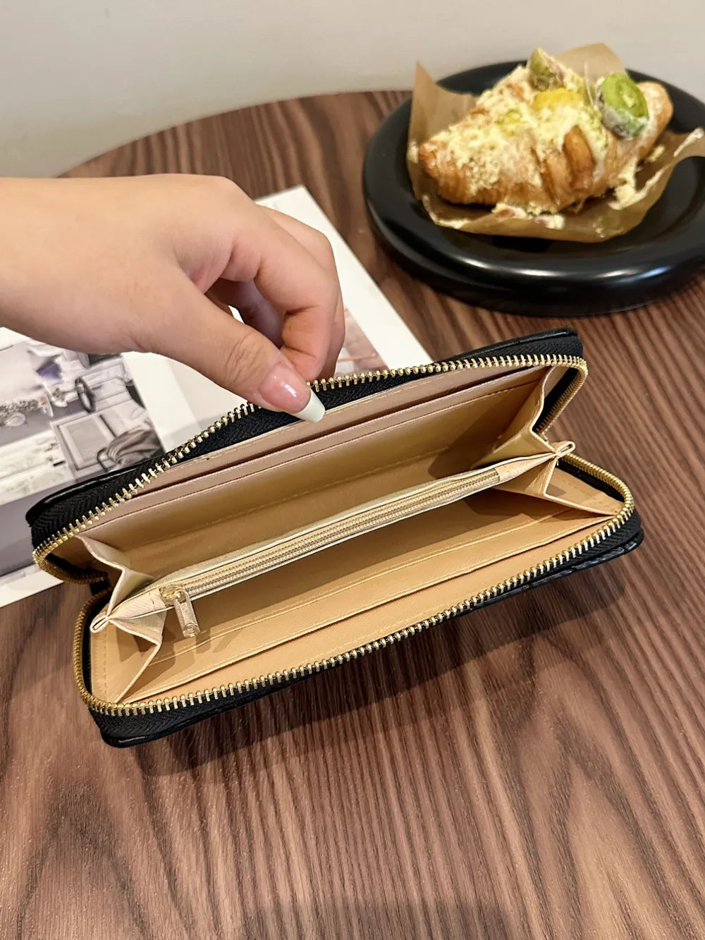 PU Leather Solid Color Wallet - Fashorio