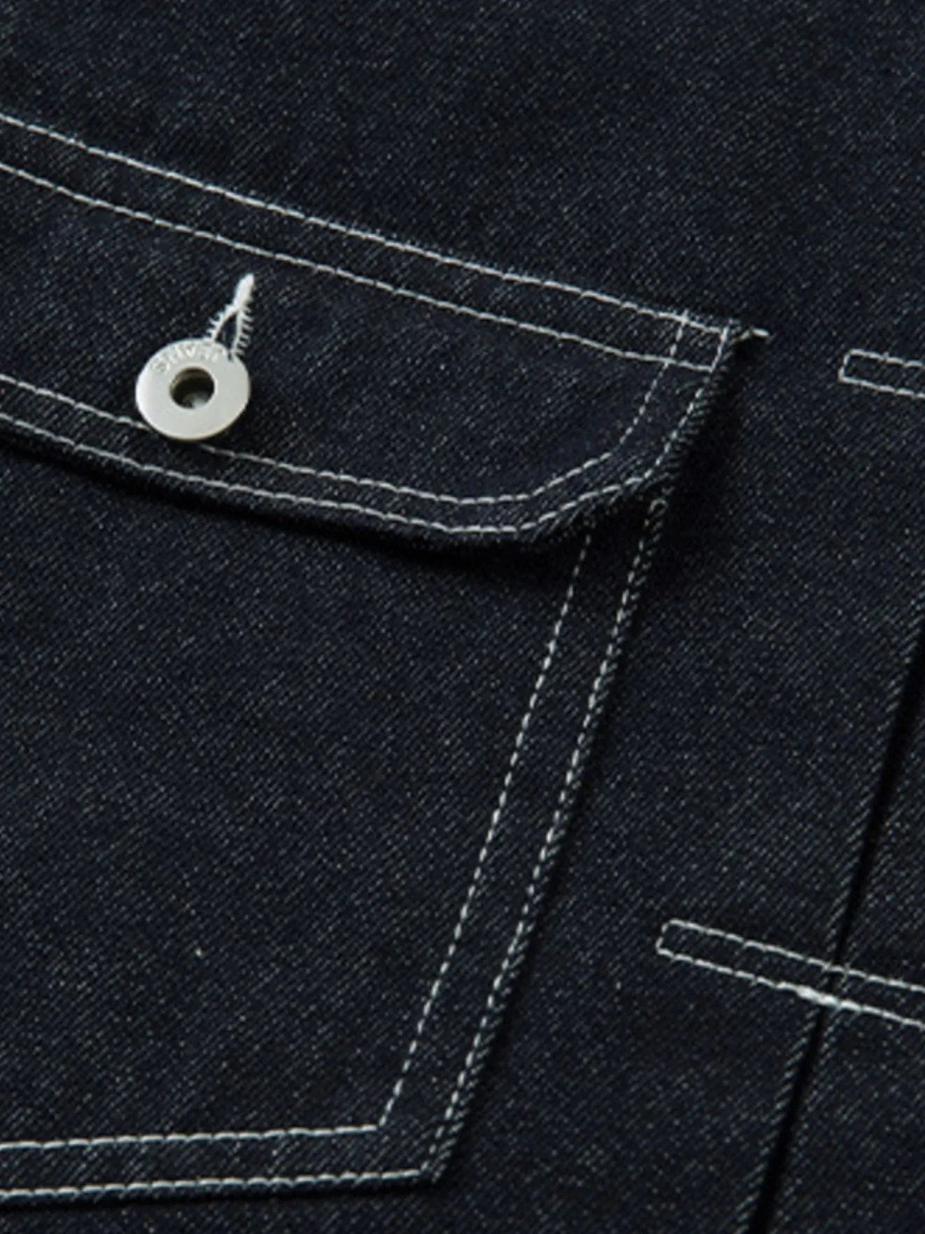 Men's Contrast Stitching Button Up Denim Jacket - Fashorio