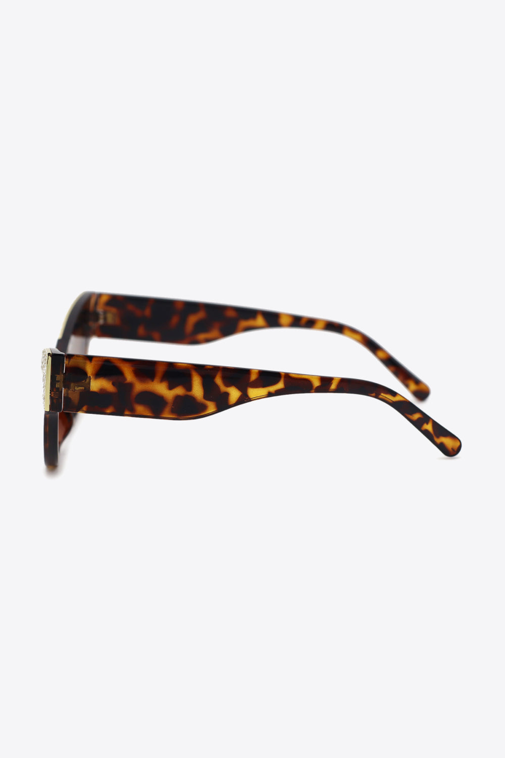 UV400 Rhinestone Trim Cat-Eye Sunglasses - Fashorio
