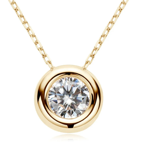 1 Carat Moissanite 925 Sterling Silver Necklace - Fashorio