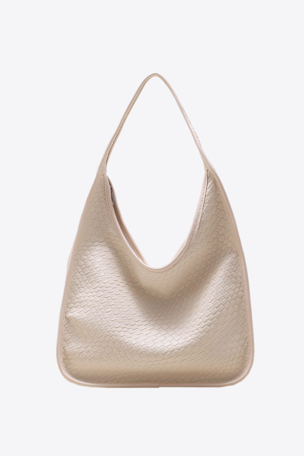 PU Leather Shoulder Bag Ivory One Size - Fashorio