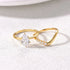 1.5 Carat Moissanite Teardrop Ring 2pcs Set Gold - Fashorio