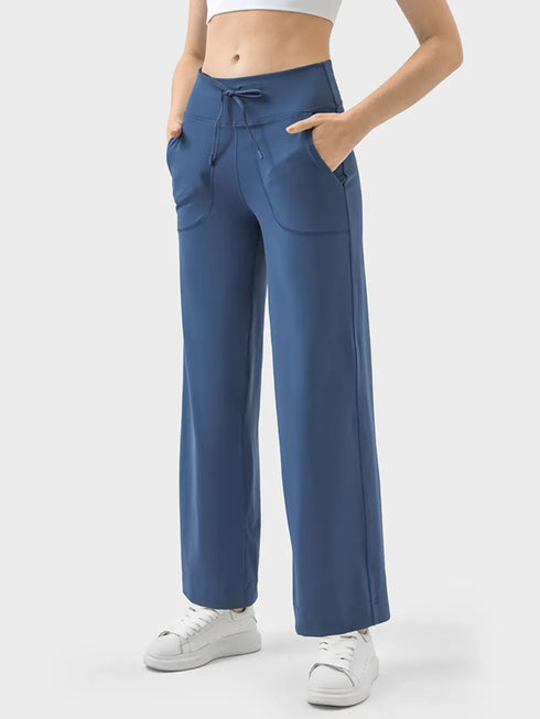 Millennia Drawstring Active Pants with Pockets - Fashorio