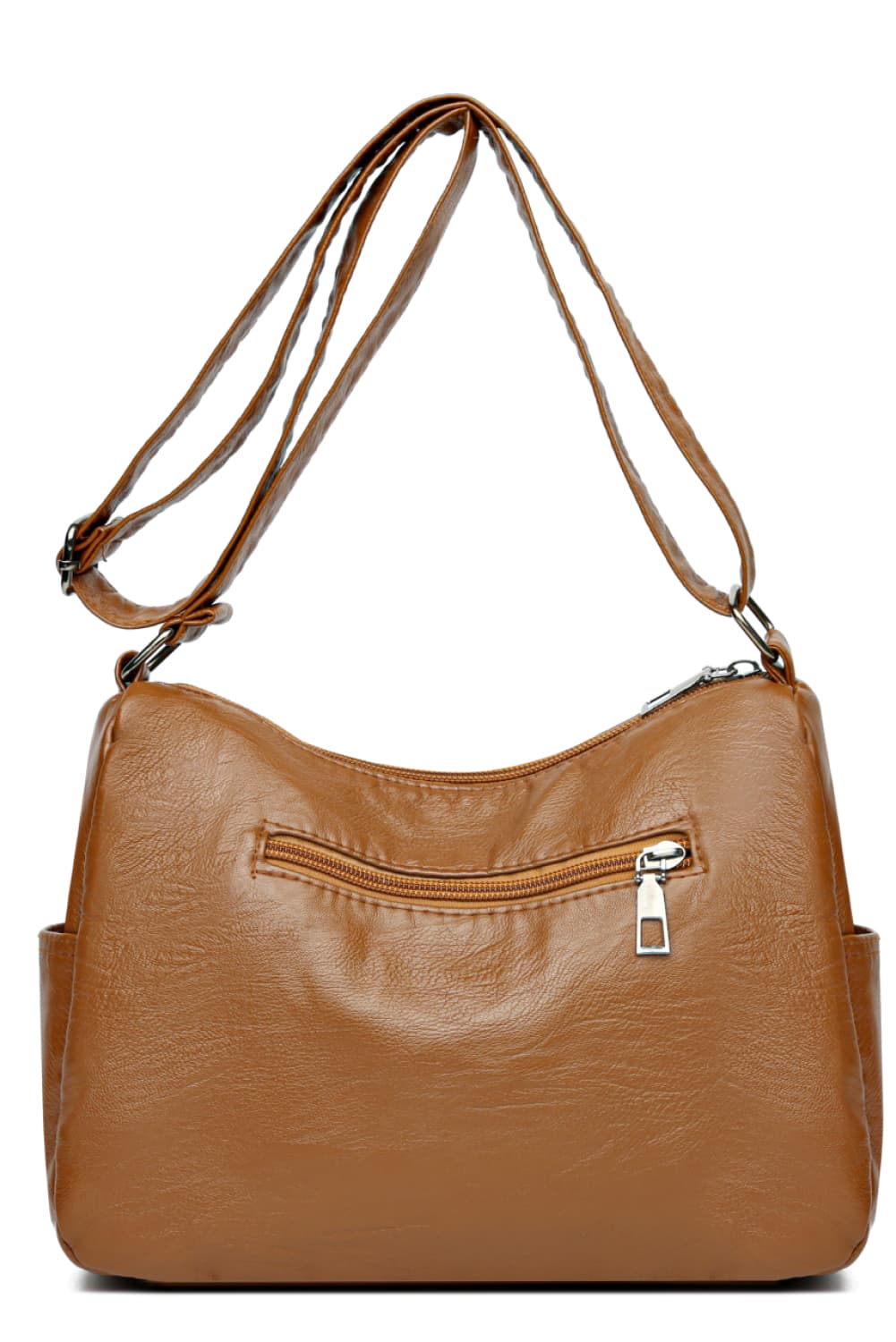 Multi-Pocket PU Leather Crossbody Bag - Fashorio