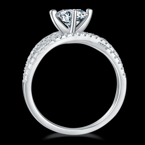 1 Carat Moissanite 925 Sterling Silver Ring - Fashorio