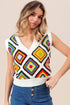 BiBi Diamond Granny Square Sweater Vest - Fashorio