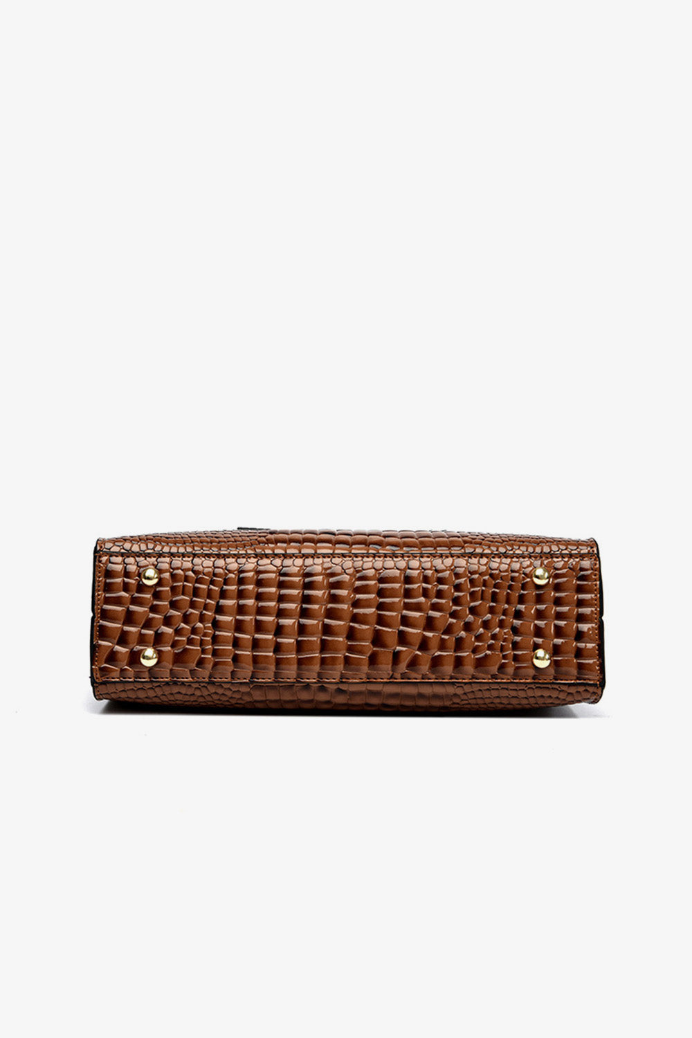 Textured PU Leather Handbag - Fashorio