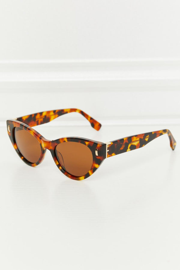 Tortoiseshell Acetate Frame Sunglasses Tangerine One Size - Fashorio