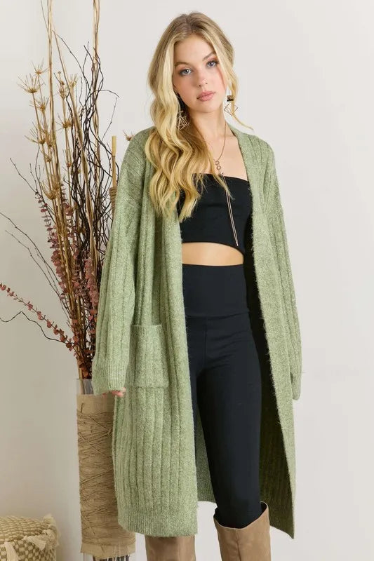 ADORA Super Soft Rib Knit Cardigan - Fashorio