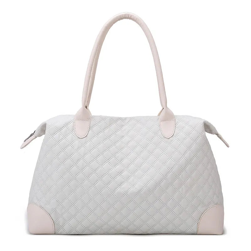 Large Oxford Travel Bag Beige One Size - Fashorio