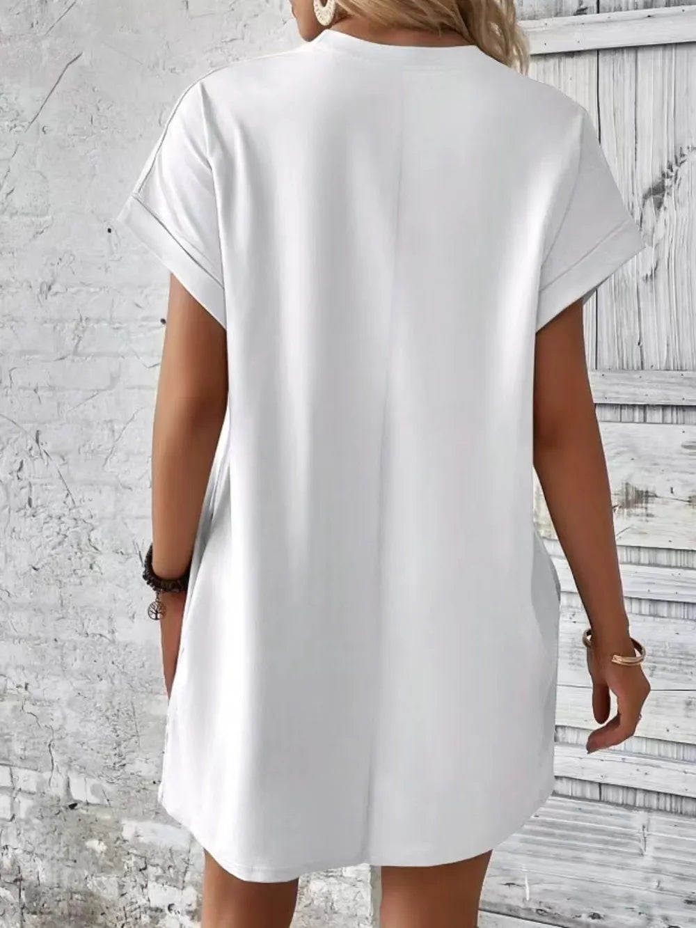 Casual Pocketed Short Sleeve Dress – Relaxed Everyday Comfort - Fashorio
