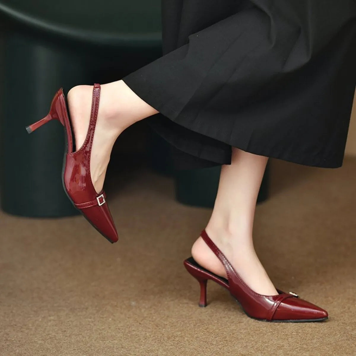 Pointed Toe Slingback Pumps - Fashorio