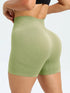 High Waist Active Shorts Lime - Fashorio