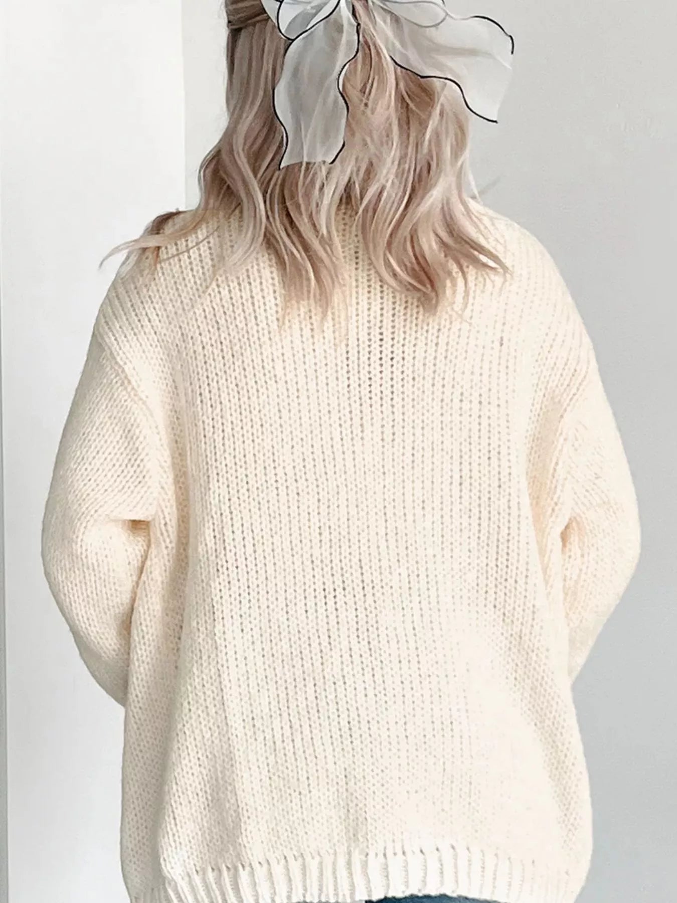 Halloween Pumpkin Embroidered Knit Cardigan - Fashorio
