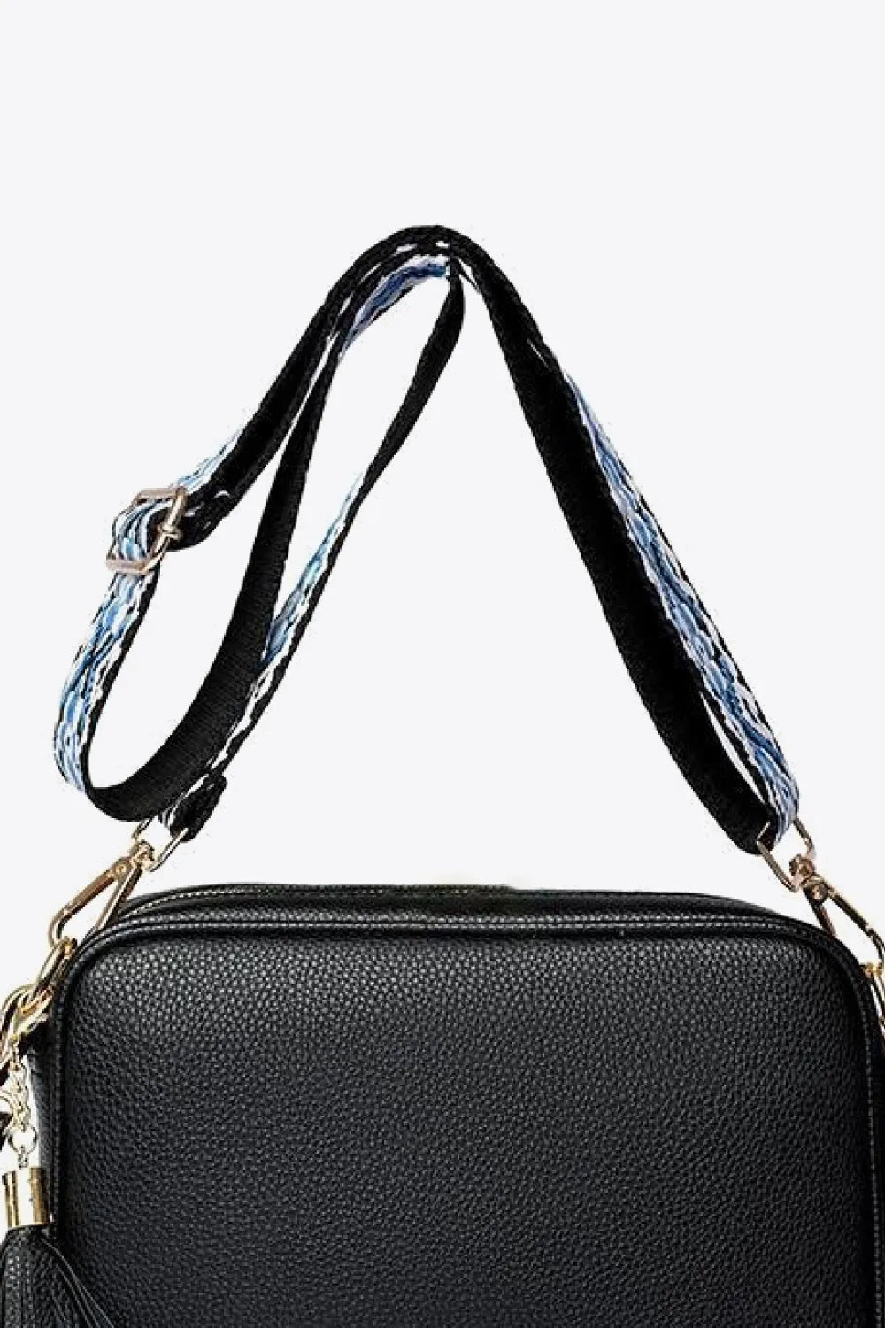 PU Leather Tassel Crossbody Bag - Fashorio