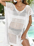 Crochet Knit Beach Cover Up Dress White One Size - Fashorio