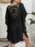 Tassel Crochet Round Neck Cover-Up - Fashorio