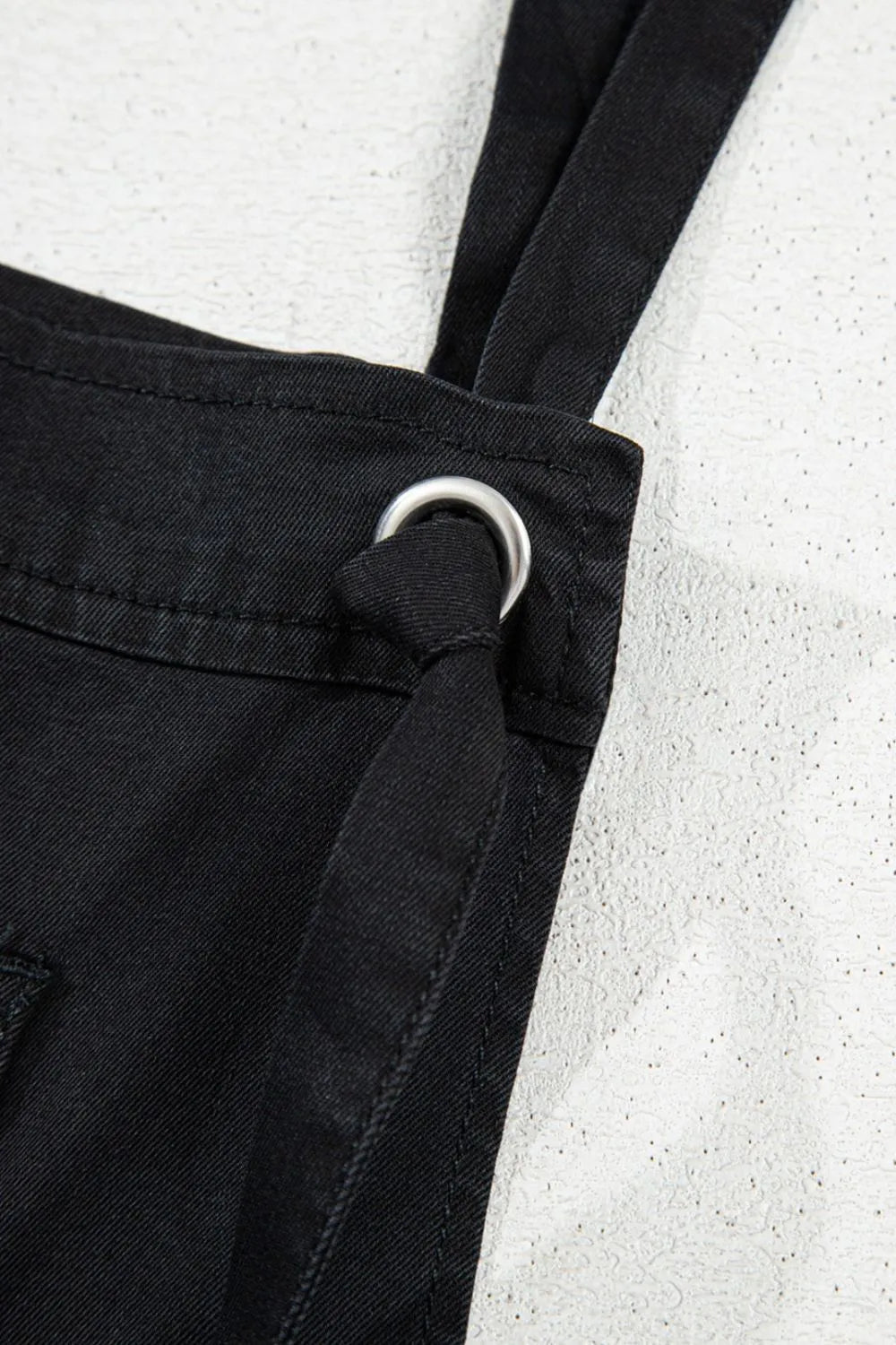 Square Neck Denim Overalls with Pockets - Fashorio