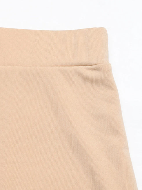 Layered Midi Skirt with Contrast Hem Detail - Fashorio