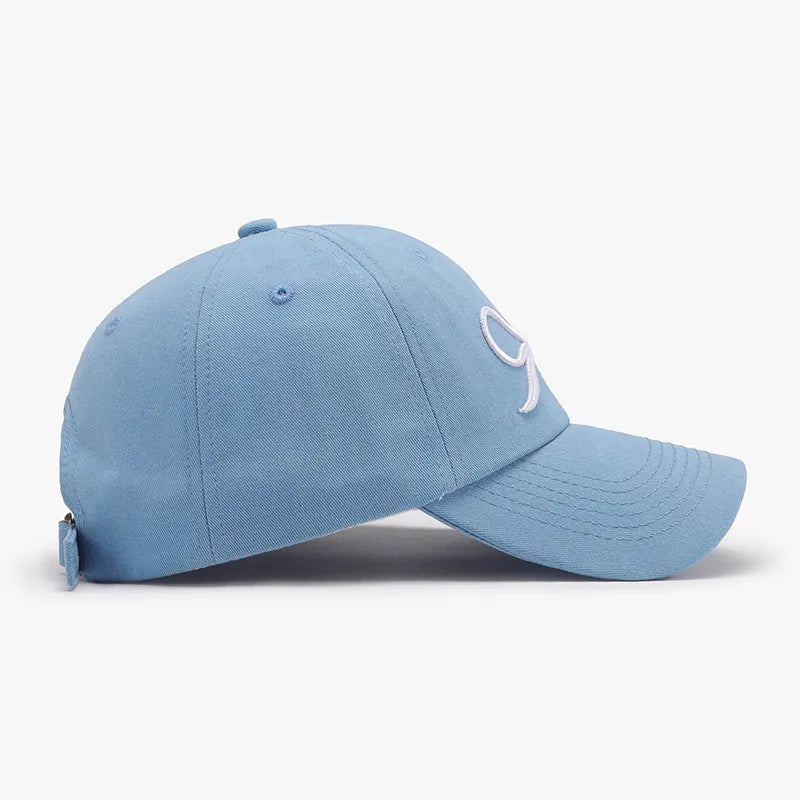 Bow Embroidered Cotton Baseball Cap - Fashorio