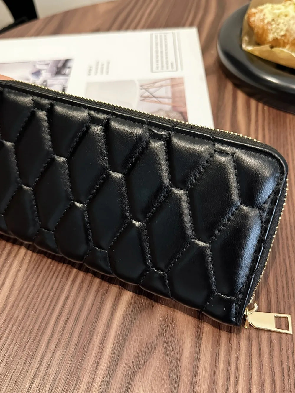 PU Leather Solid Color Wallet - Fashorio