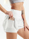Pocketed High Waist Active Shorts White - Fashorio