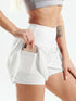 Pocketed High Waist Active Shorts White - Fashorio