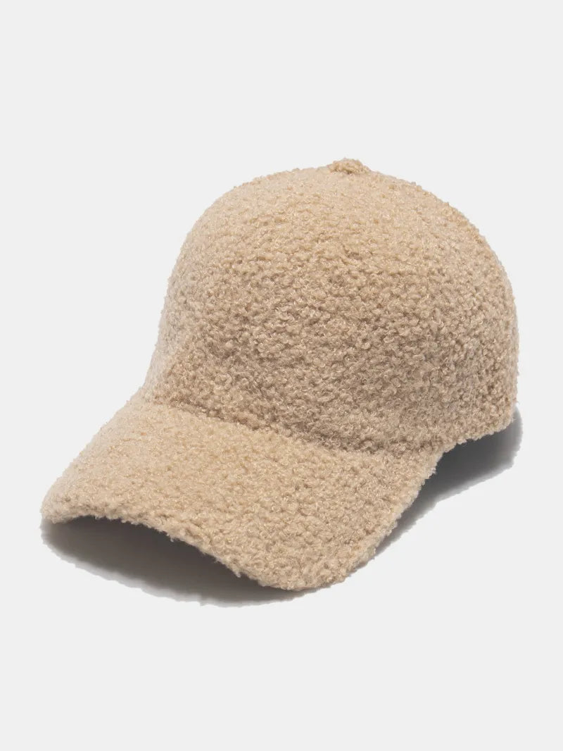Sherpa Solid Color Baseball Cap Khaki One Size - Fashorio
