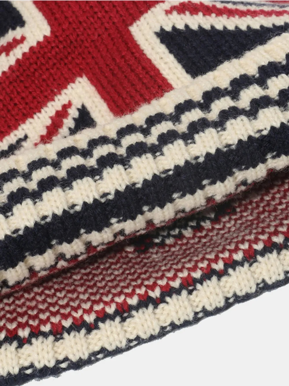 Roll Rim US Flag Knit Hat - Fashorio