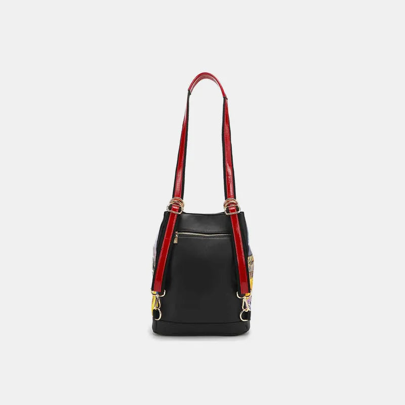 Nicole Lee USA Nylon Multifunctional Bucket Backpack - Fashorio