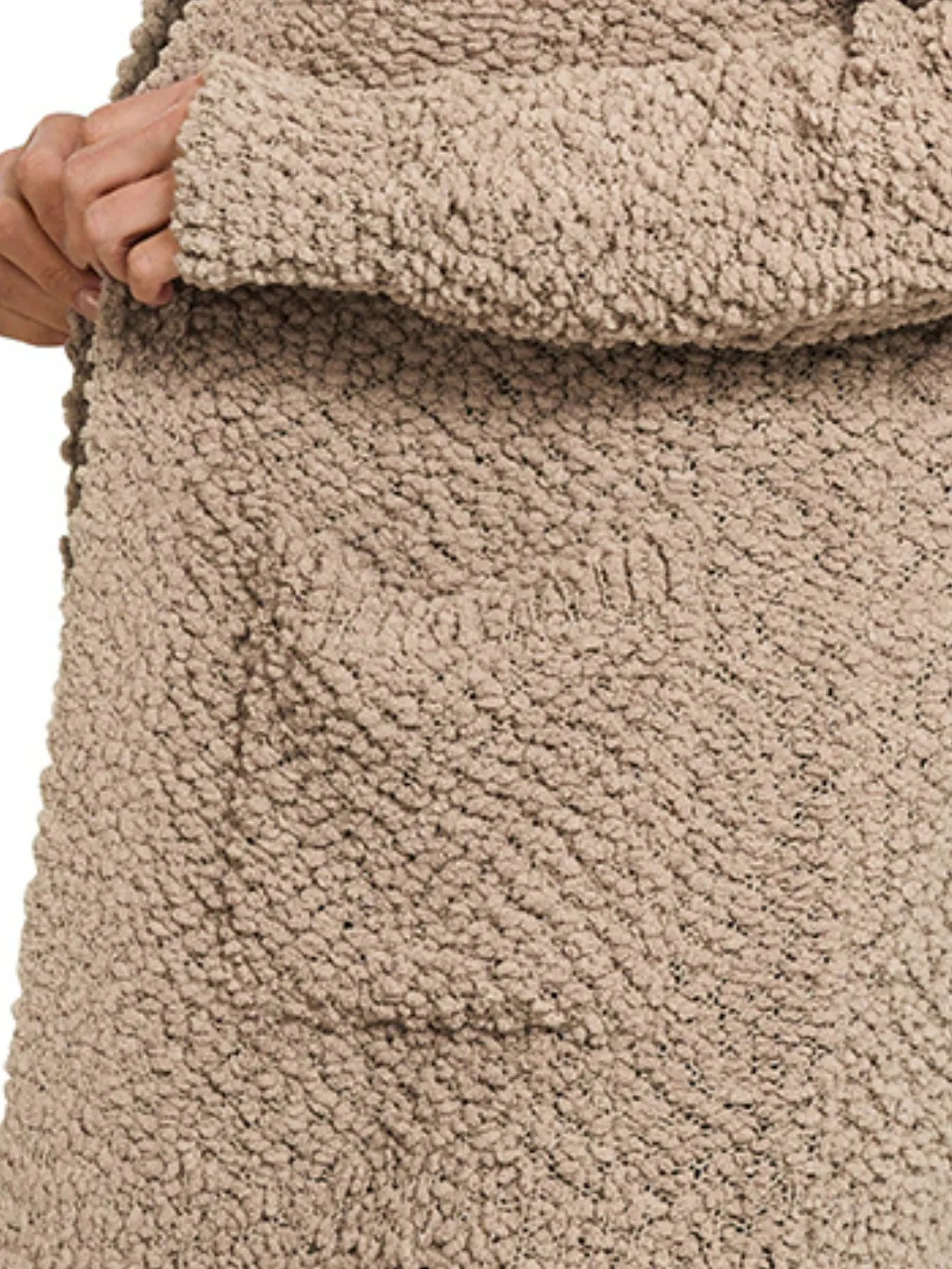 Zenana Long Sleeve Popcorn Sweater Cardigan with Pockets - Fashorio