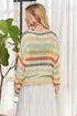 ADORA Knit Tops ADORA Stripe Long Sleeves Knit Top