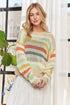 ADORA Knit Tops ADORA Stripe Long Sleeves Knit Top