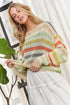 ADORA Knit Tops ADORA Stripe Long Sleeves Knit Top